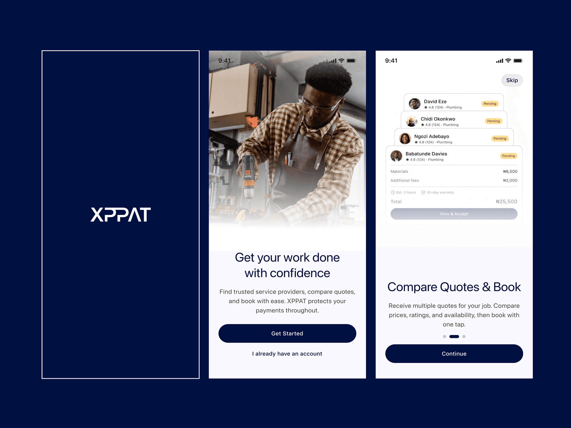 Xppat two-sided marketplace interface