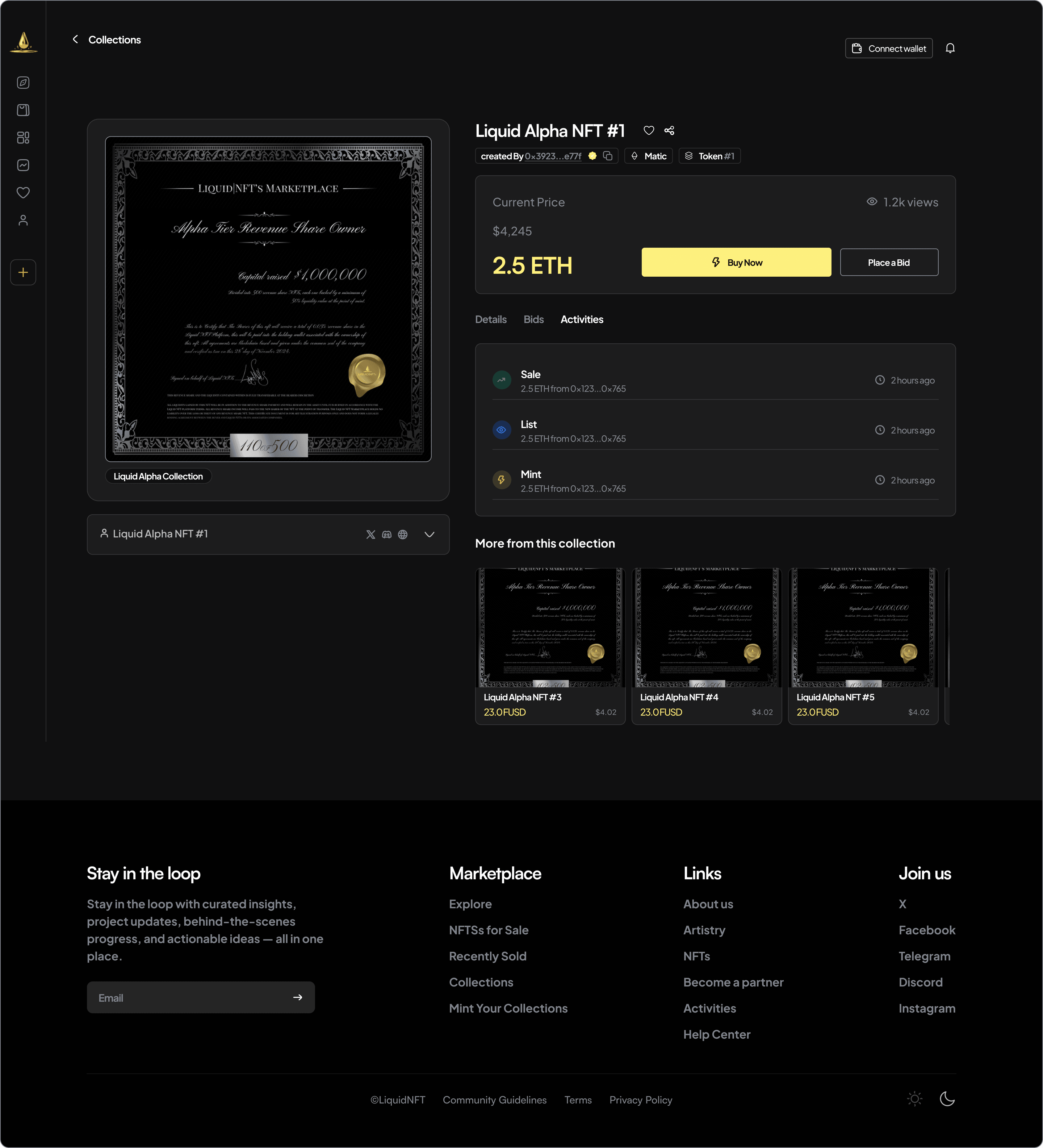 Real-Time Transaction Activity