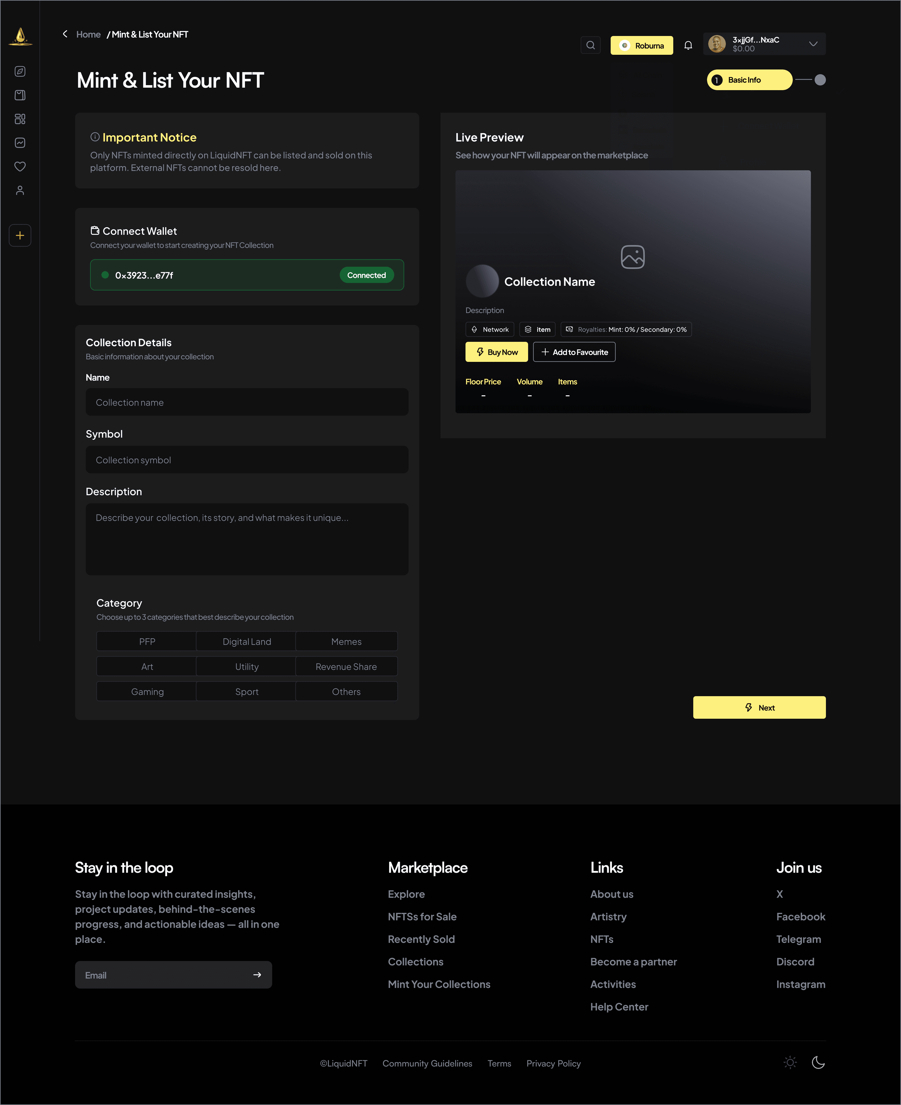 Creator Flow: Metadata & Royalties