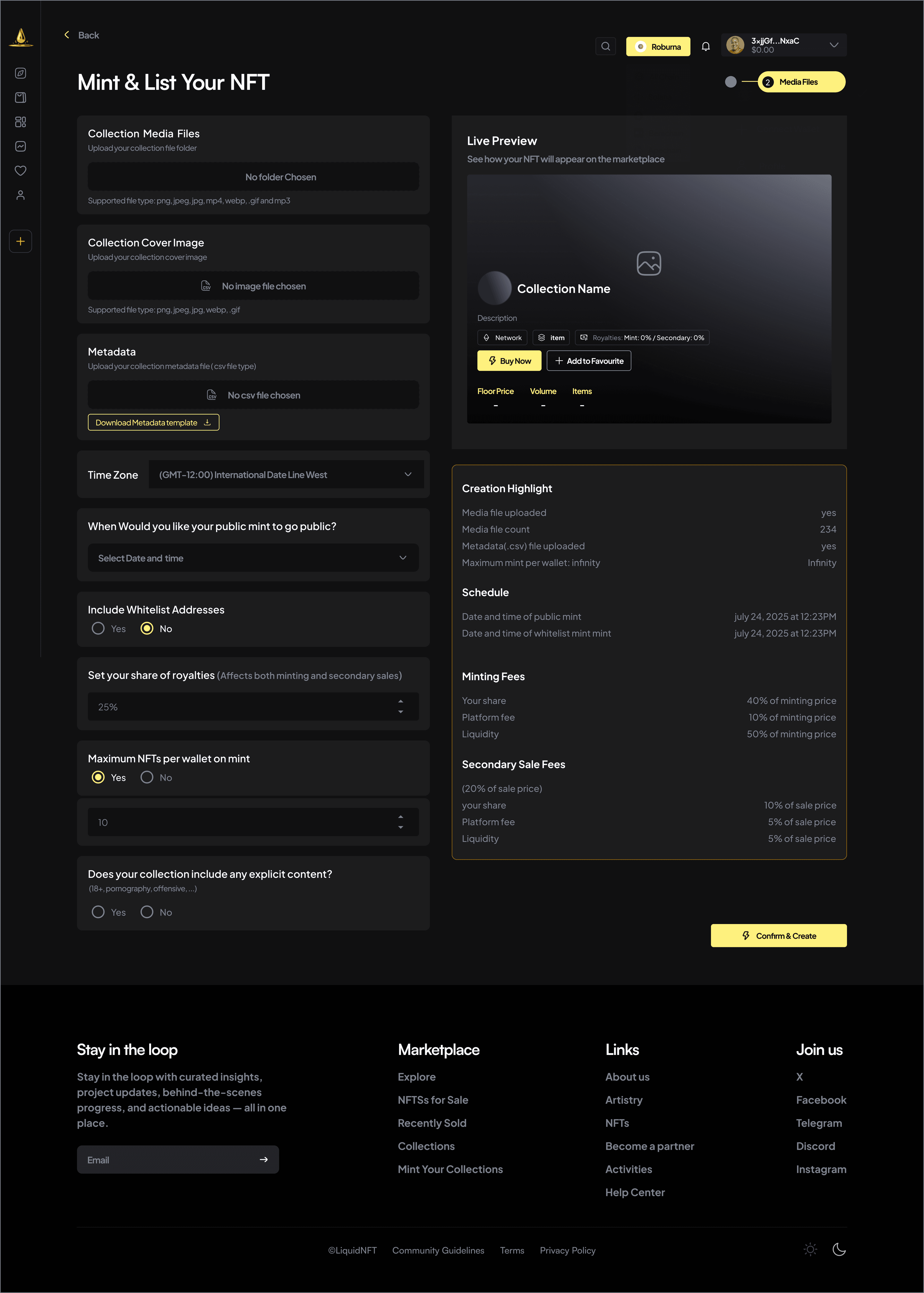 Creator Flow: Mint Milestones