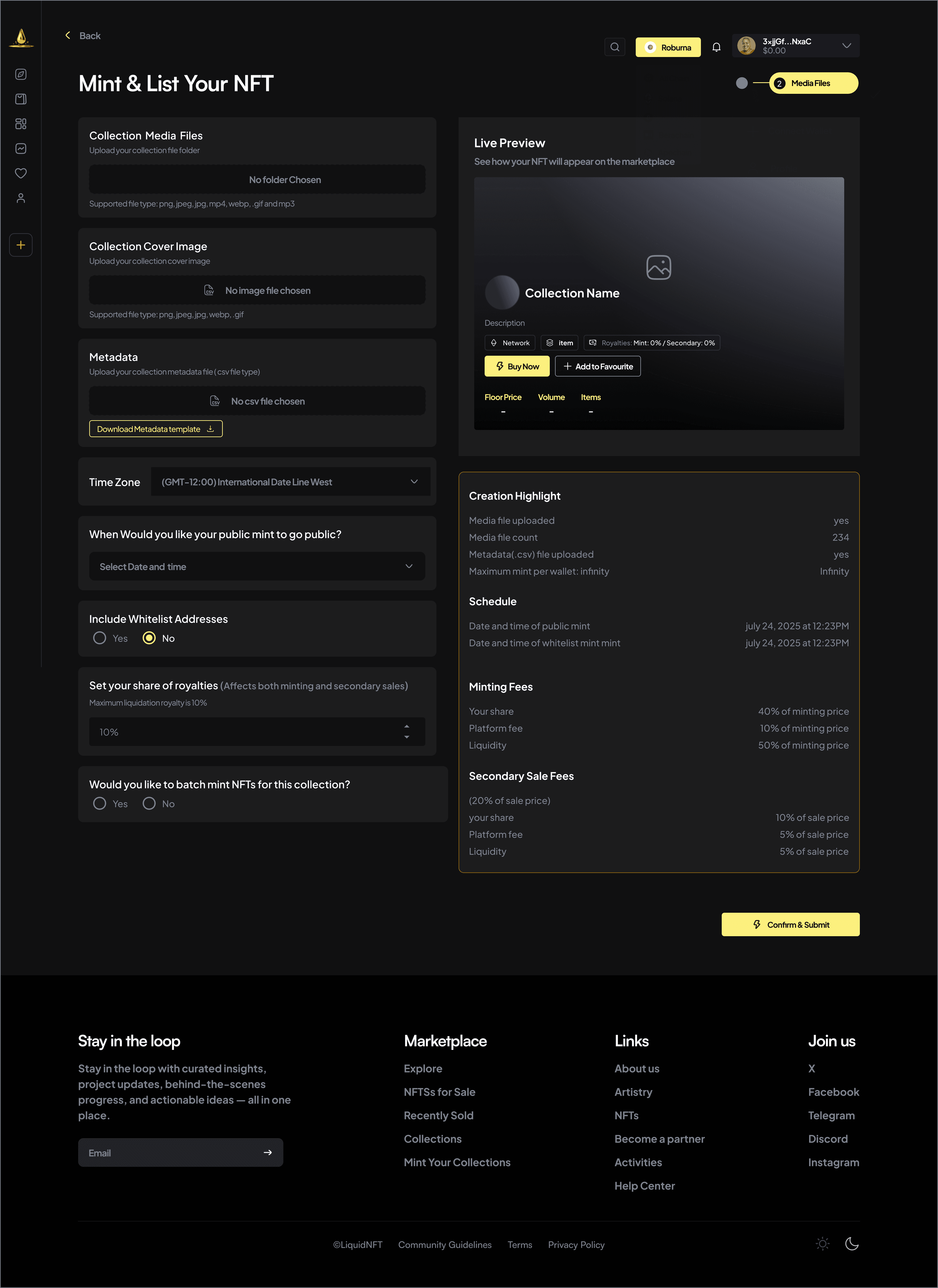 Creator Flow: Batch Mint Execution